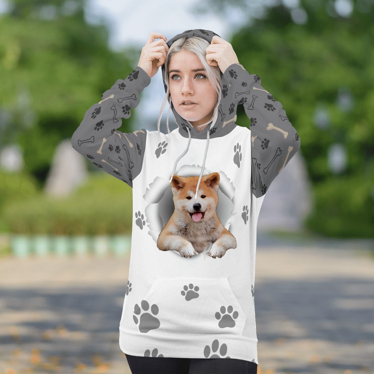 Shiba Inu 2-Paw Dog Unisex Hoodie