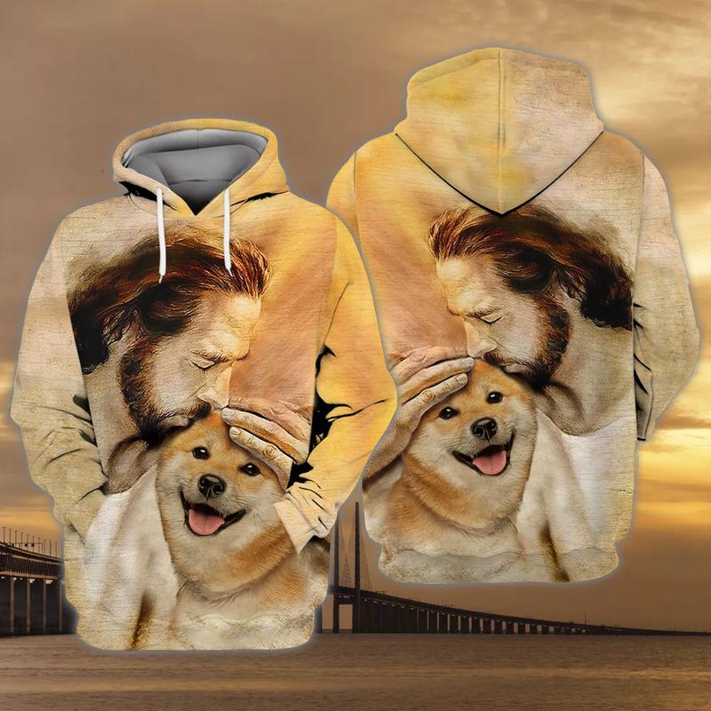 Shiba Inu With God Unisex Hoodie