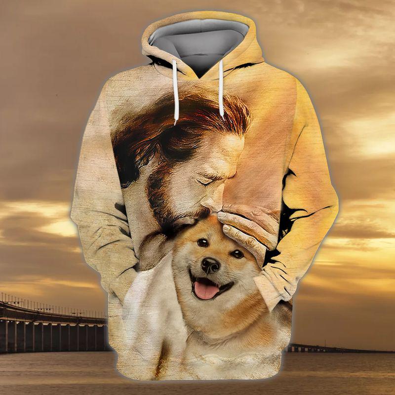 Shiba Inu With God Unisex Hoodie
