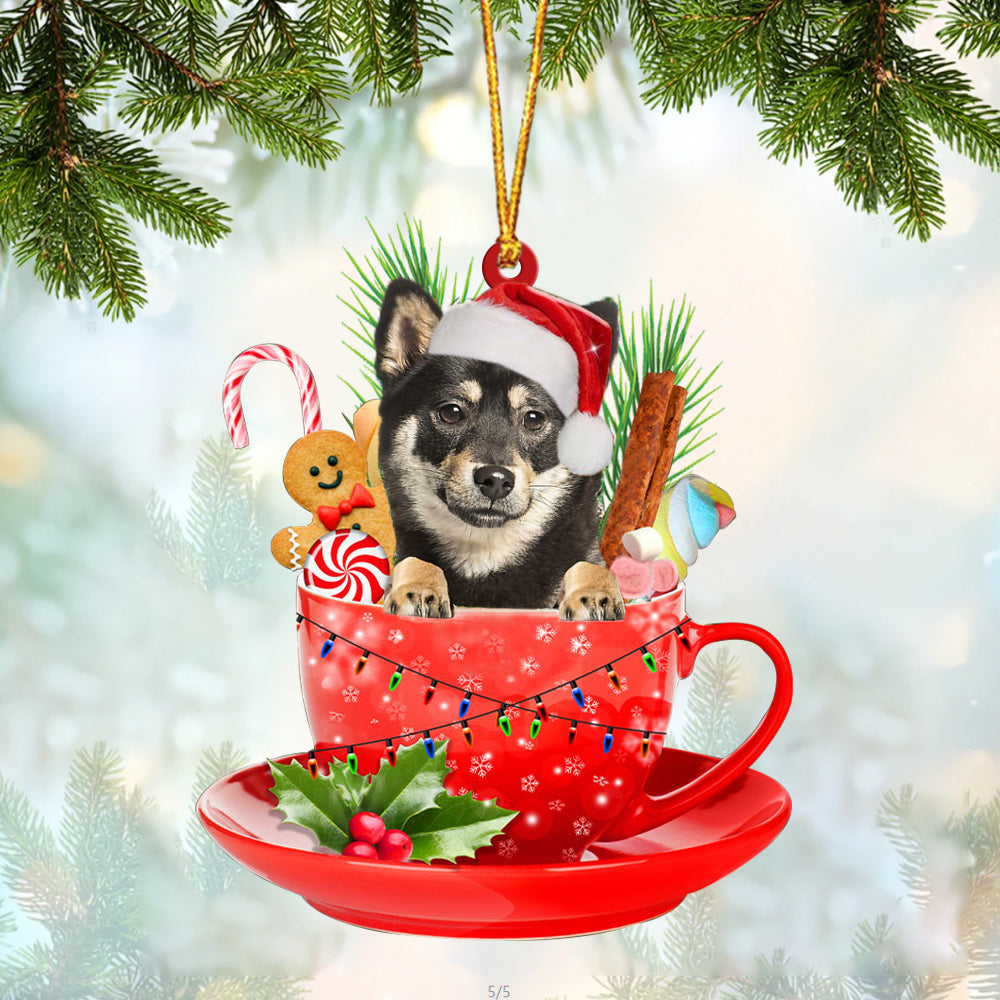 Shiba Inu  In Cup Merry Christmas Ornament