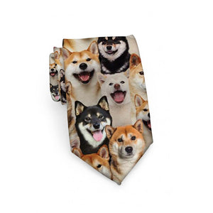 A Bunch Of Shiba Inus Tie For Men/Great Gift Idea For Christmas