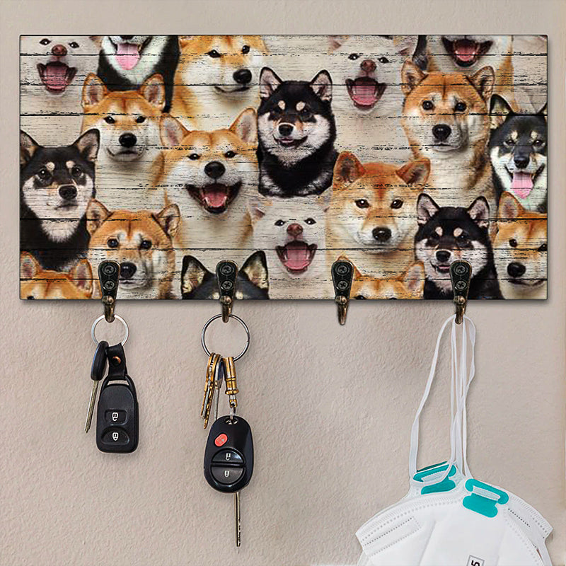 A Bunch Of Shiba Inus Key Hanger