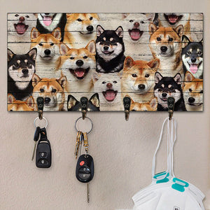 A Bunch Of Shiba Inus Key Hanger