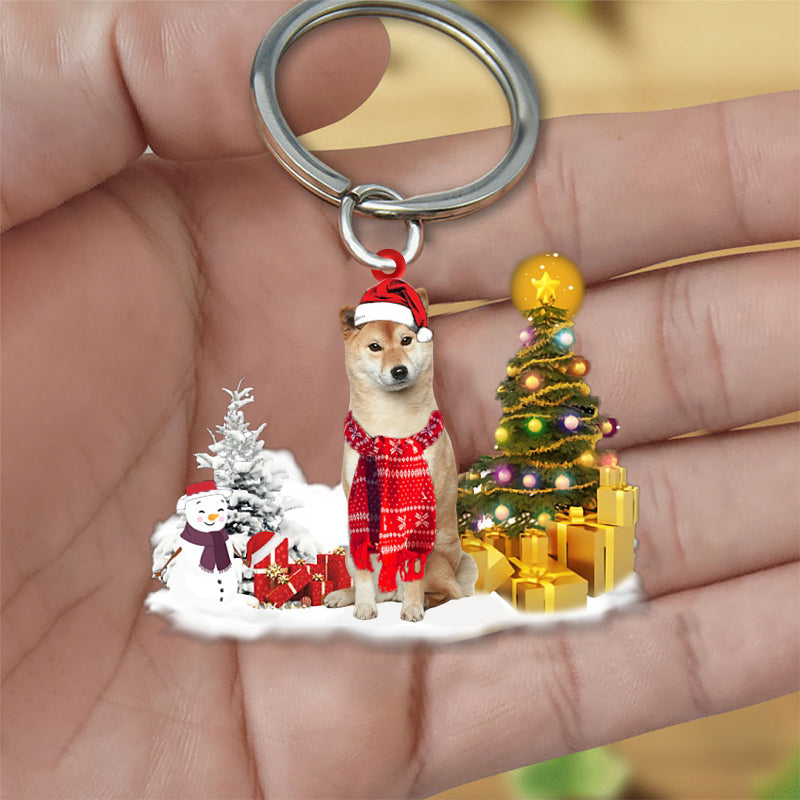 Shiba inu Early Merry Christma Acrylic Keychain