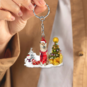 Shiba inu Early Merry Christma Acrylic Keychain