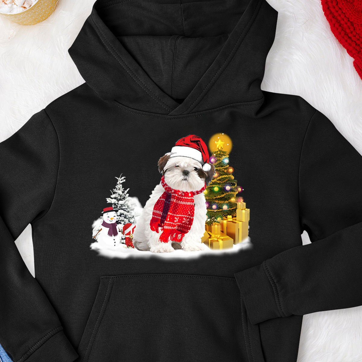 Unisex Merry Christmas Shih Tzu Hoodie