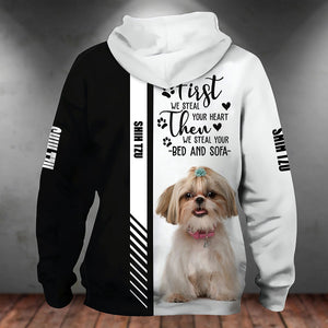 Shih Tzu-First We Steal Your Heart Unisex Hoodie
