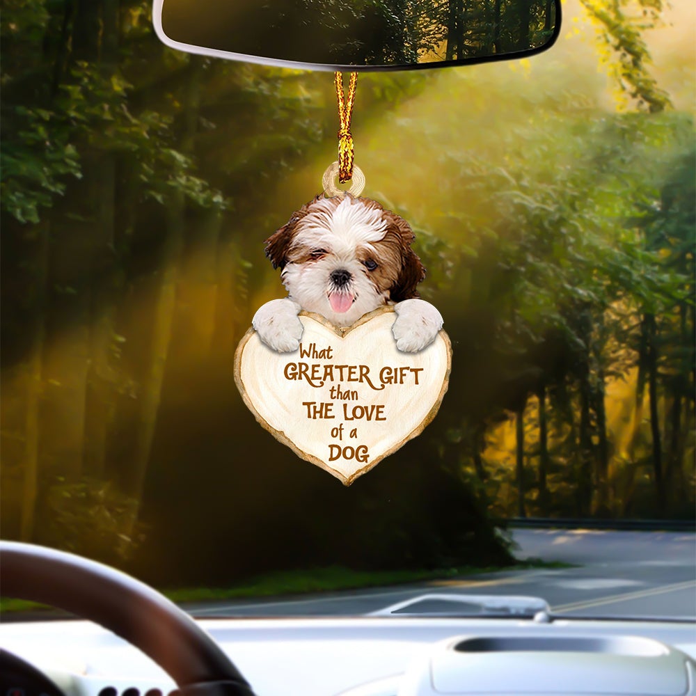 Shih Tzu 2 Greater Gift Car Hanging Ornament