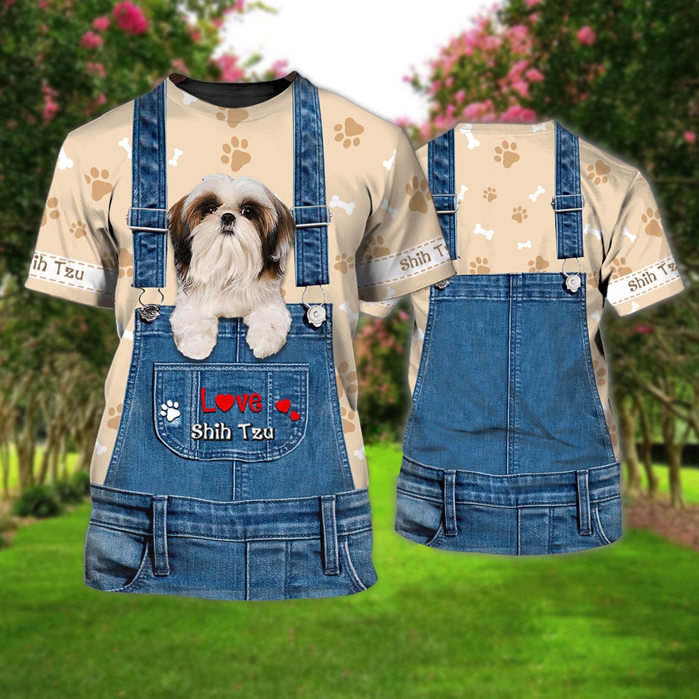 Love Shih Tzu 2 Cute Unisex T-shirt