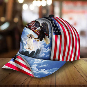 Shih Tzu Perfect One Nation Under God Cap For Patriots And Dog Lovers