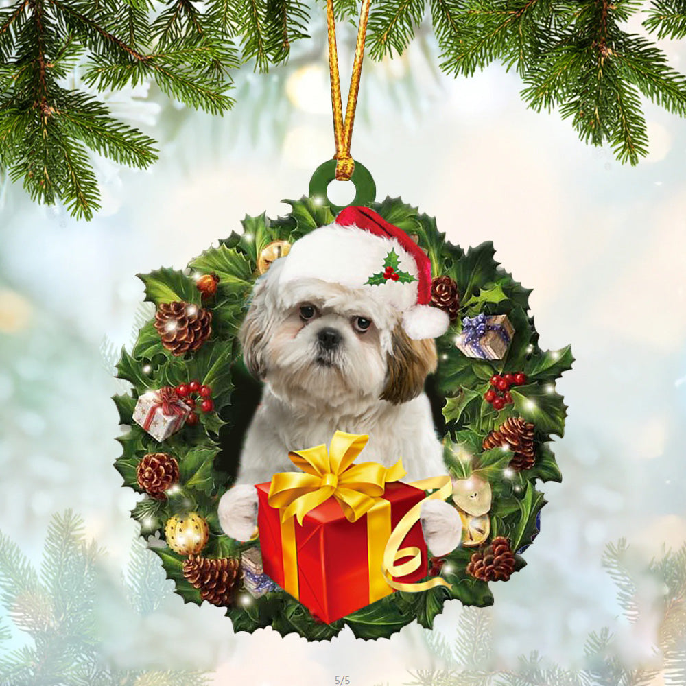 Shih Tzu Christmas Gift Hanging Ornament