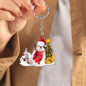 Shih Tzu Early Merry Christma Acrylic Keychain