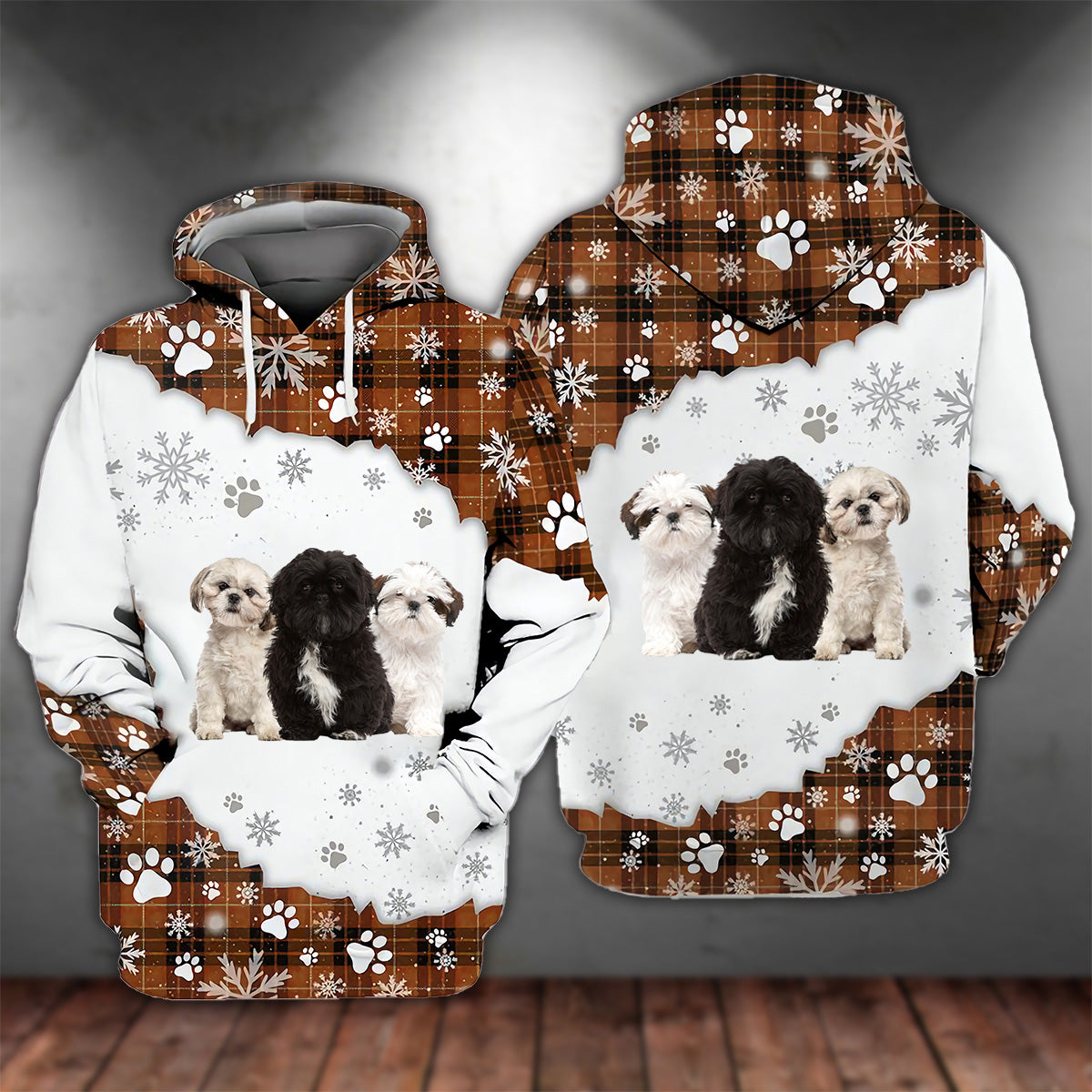 Shih Tzu Happy Holiday Unisex Hoodie