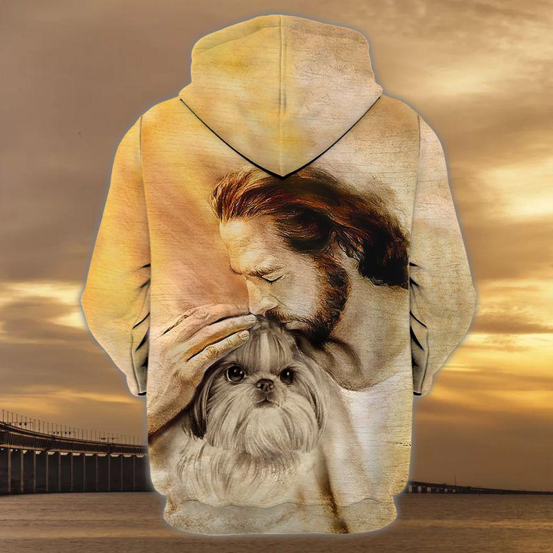 Shih Tzu With God Unisex Hoodie