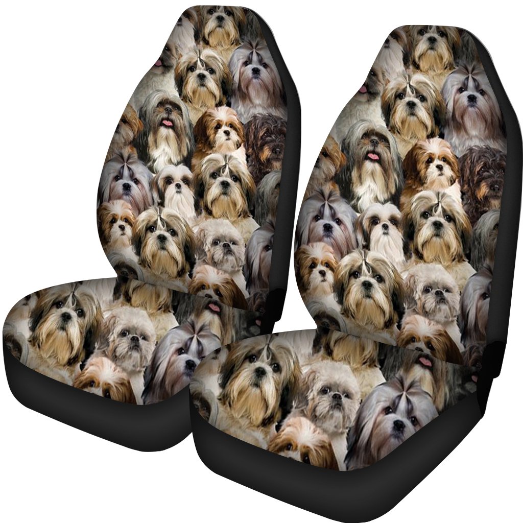 A Bunch Of Shih Tzus Car Seat Cover