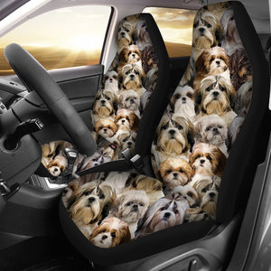 A Bunch Of Shih Tzus Car Seat Cover