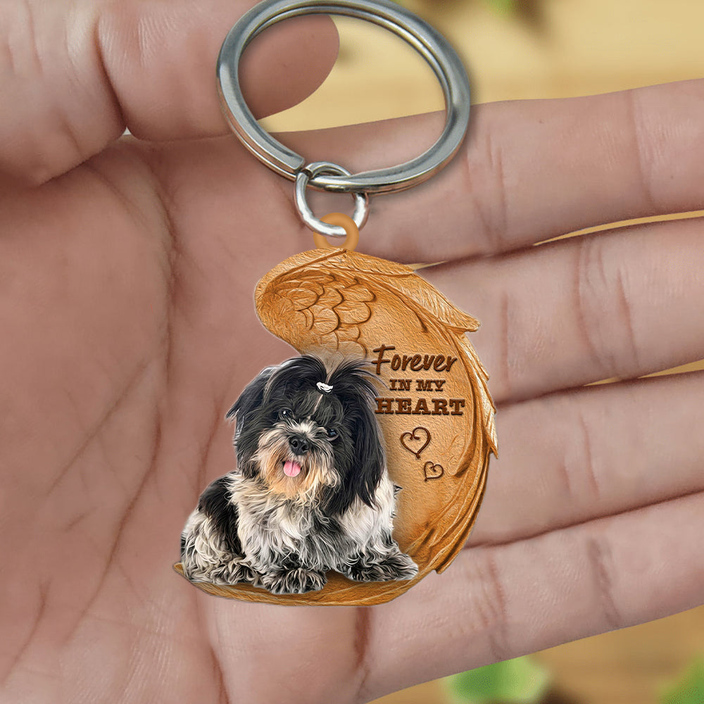 Shih tzu Forever In My Heart Flat Acrylic Keychain