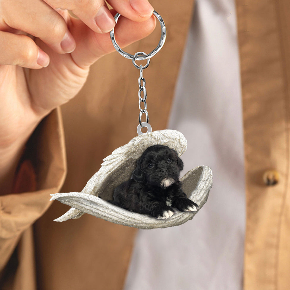 Shih tzu (Black)1Sleeping Angel Acrylic Keychain
