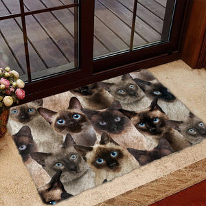 A Bunch Of Siamese Cats Doormat