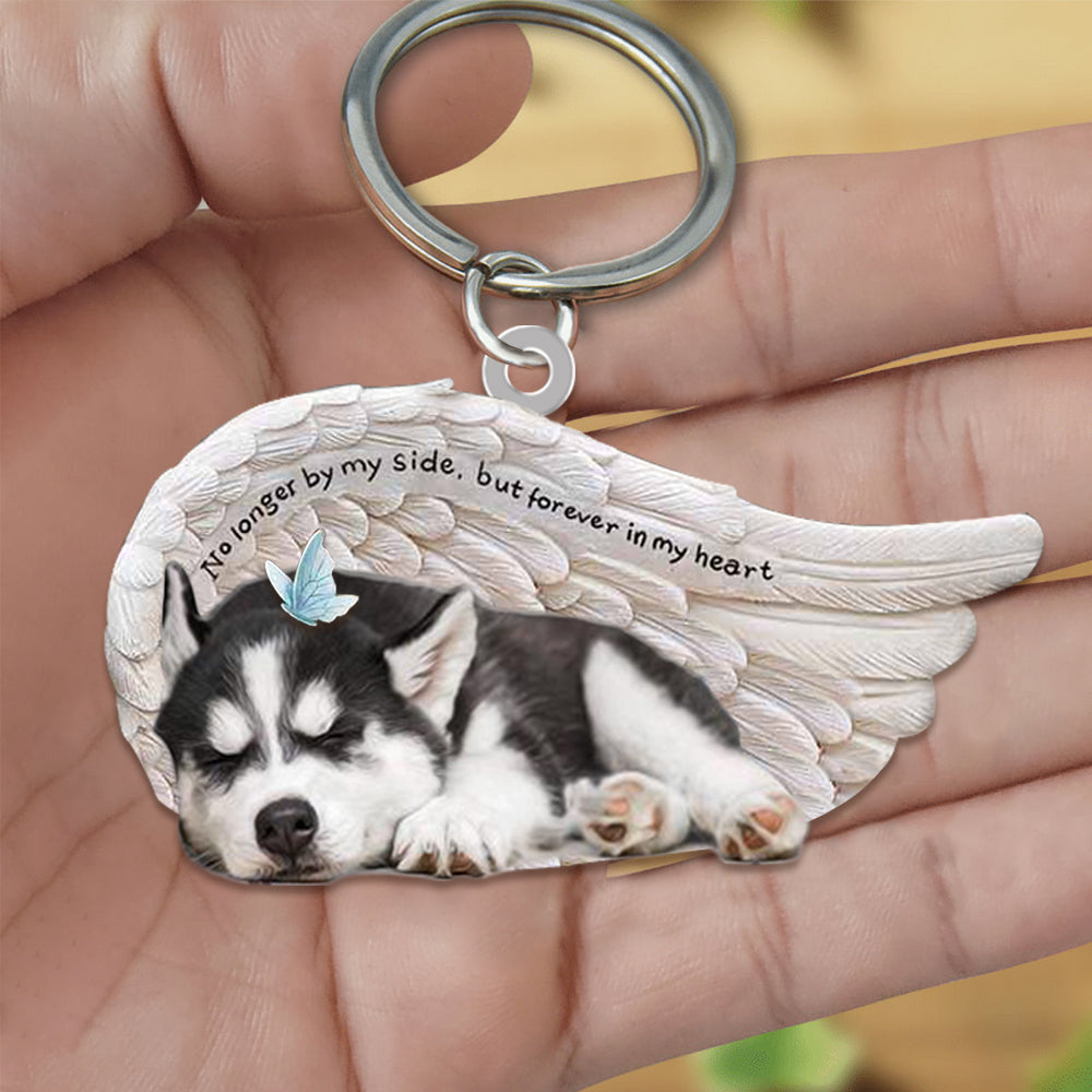 Siberian Husky Sleeping Angel - Forever In My Heart Acrylic Keychain