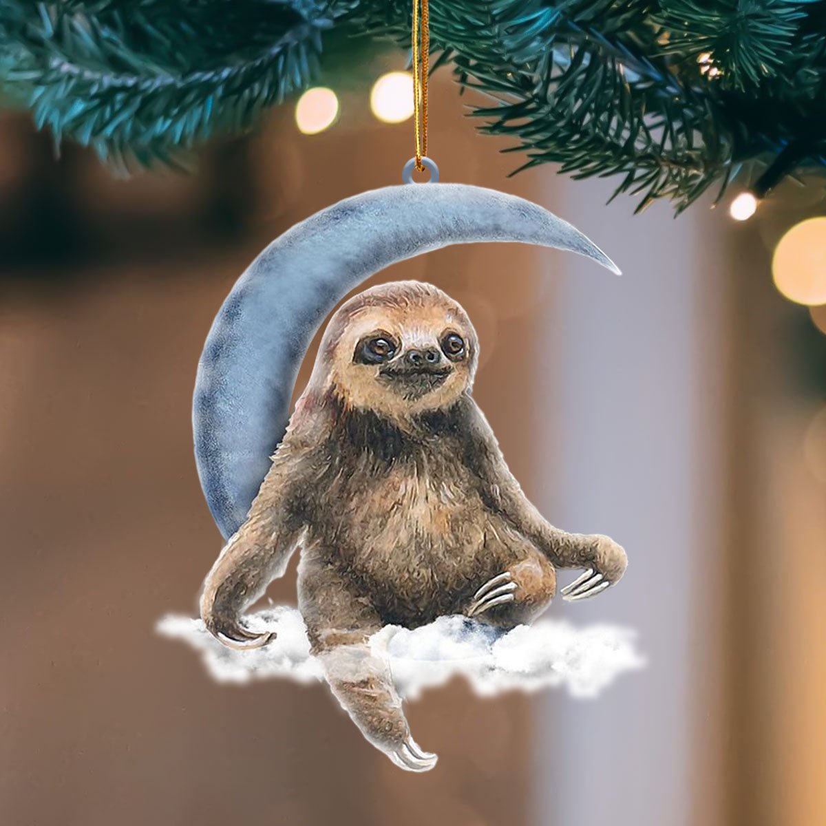 Sloth Blue Moon Hanging Ornament