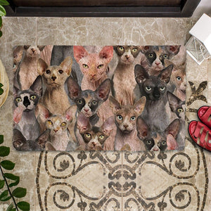 A Bunch Of Sphynx Cats Doormat
