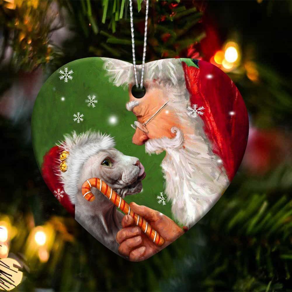 Sphynx Cat Happy Heart Ornament For Cat Lovers