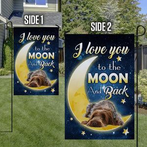Spinone Italiano I Love You To The Moon And Back Garden Flag