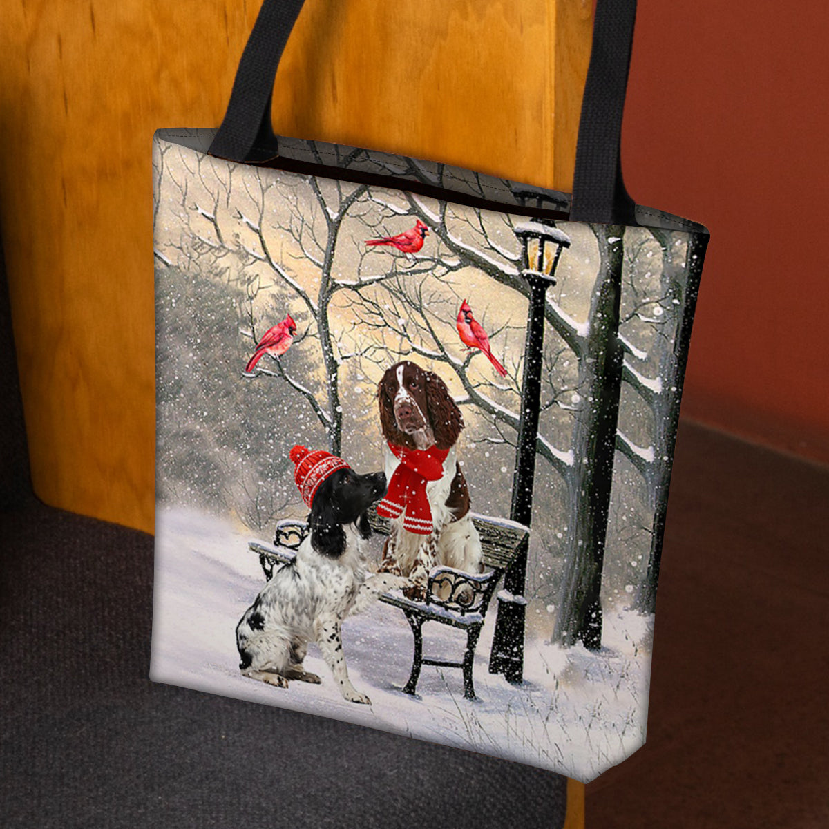 English springer spaniel Hello Christmas/Winter/New Year Tote Bag