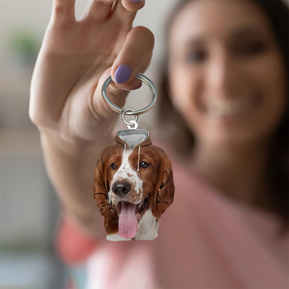 Springer Spaniel 3D Graphic Hoodie Acrylic Keychain
