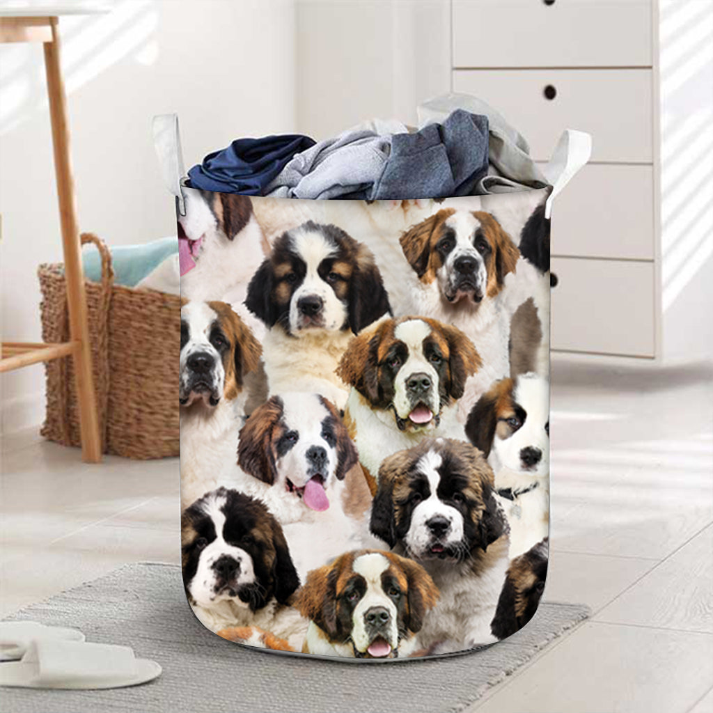 A Bunch Of St. Bernards Laundry Basket