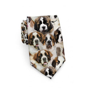 A Bunch Of St. Bernards Tie For Men/Great Gift Idea For Christmas