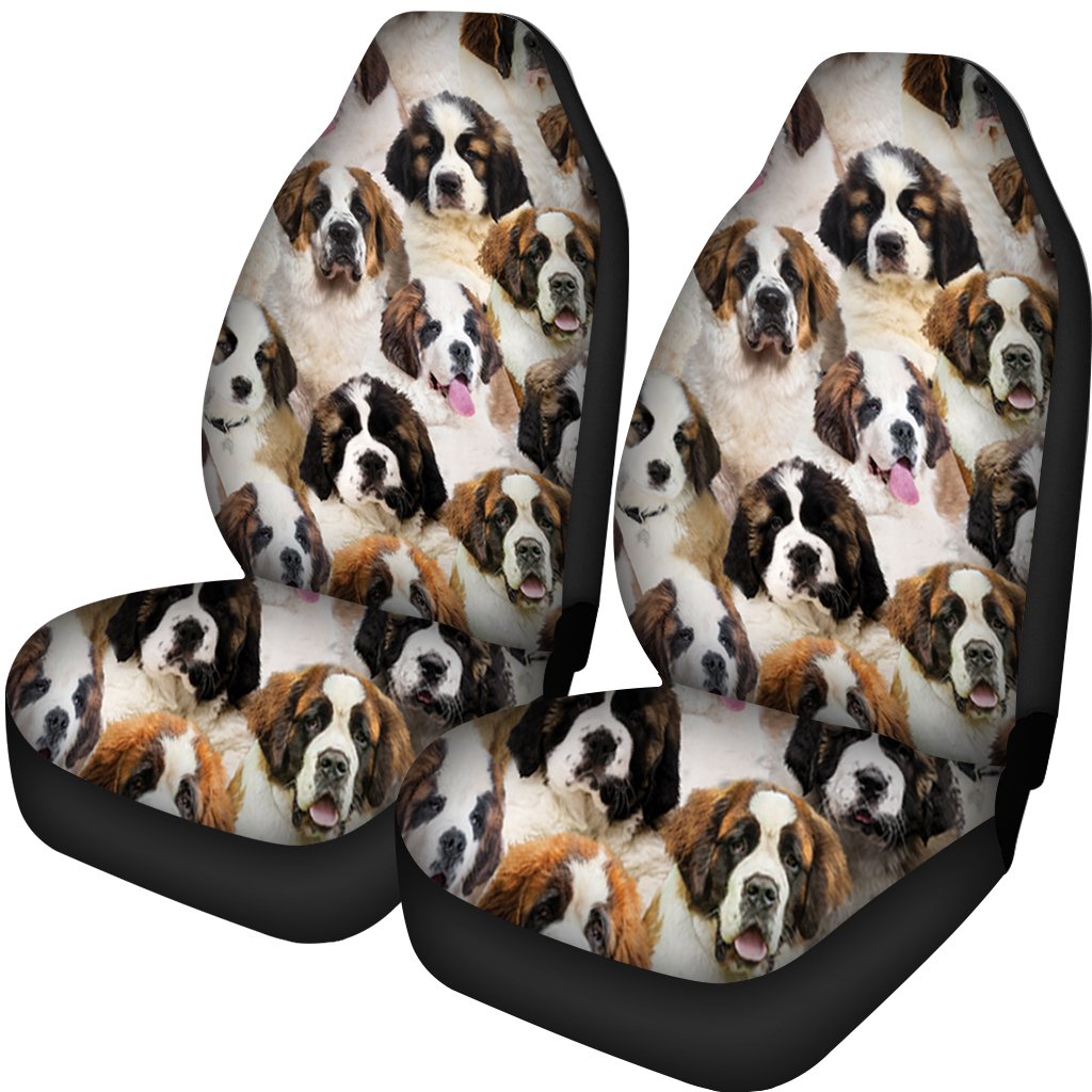 A Bunch Of St. Bernards Car Seat Cover
