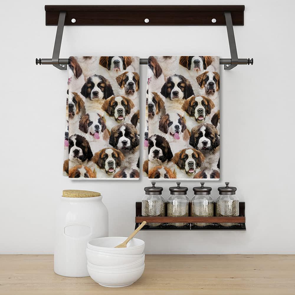 A Bunch Of St. Bernards Kitchen Towel