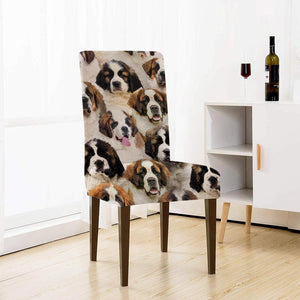 A Bunch Of St. Bernards Chair Cover/Great Gift Idea For Dog Lovers