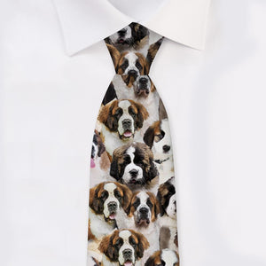 A Bunch Of St. Bernards Tie For Men/Great Gift Idea For Christmas
