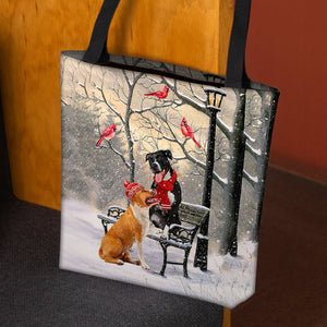 Staffordshire Bull Terrier/Staffy Hello Christmas/Winter/New Year Tote Bag