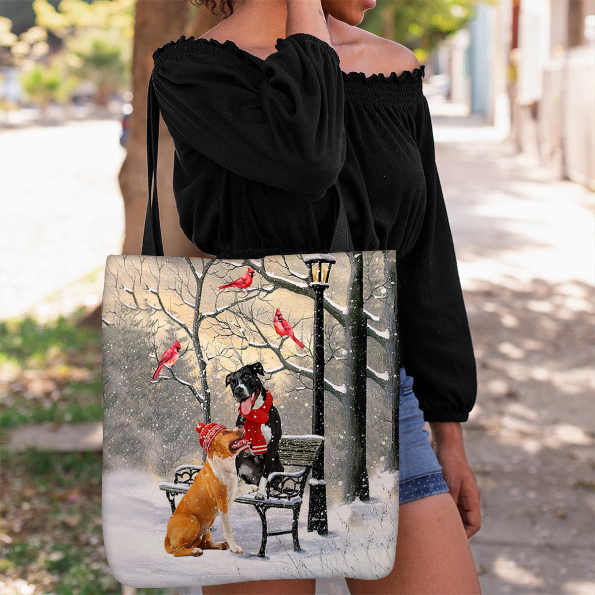 Staffordshire Bull Terrier/Staffy Hello Christmas/Winter/New Year Tote Bag