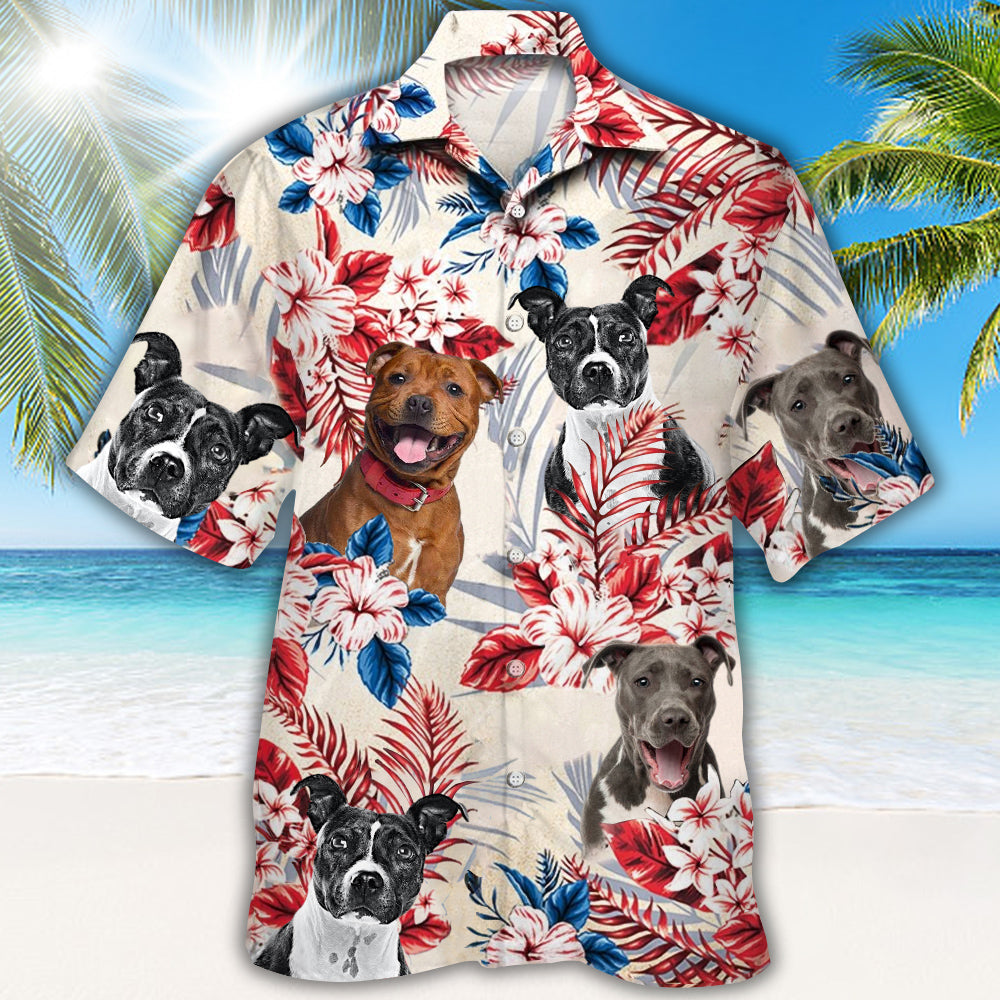 Staffordshire Bull Terrier Hawaiian Shirt