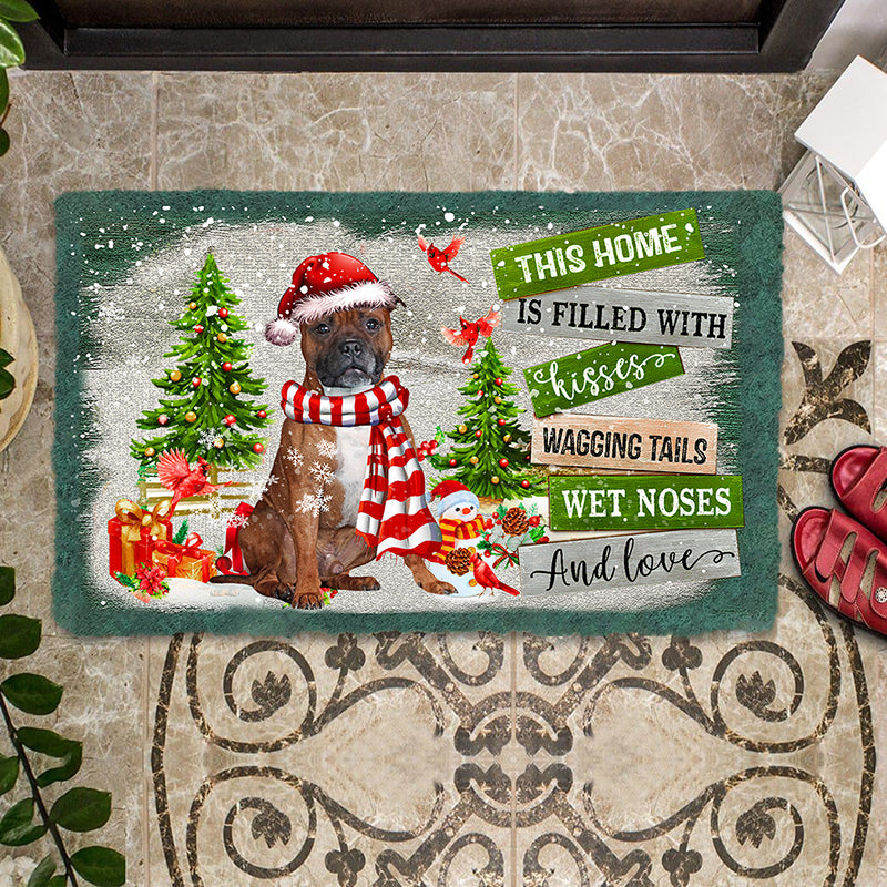 This Home Is Filled With Kisses/Staffordshire Bull Terrier/Staffy Doormat