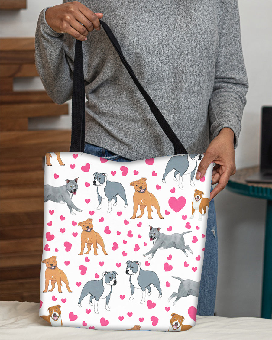 Cute Staffordshire Bull Terrier Tote Bag