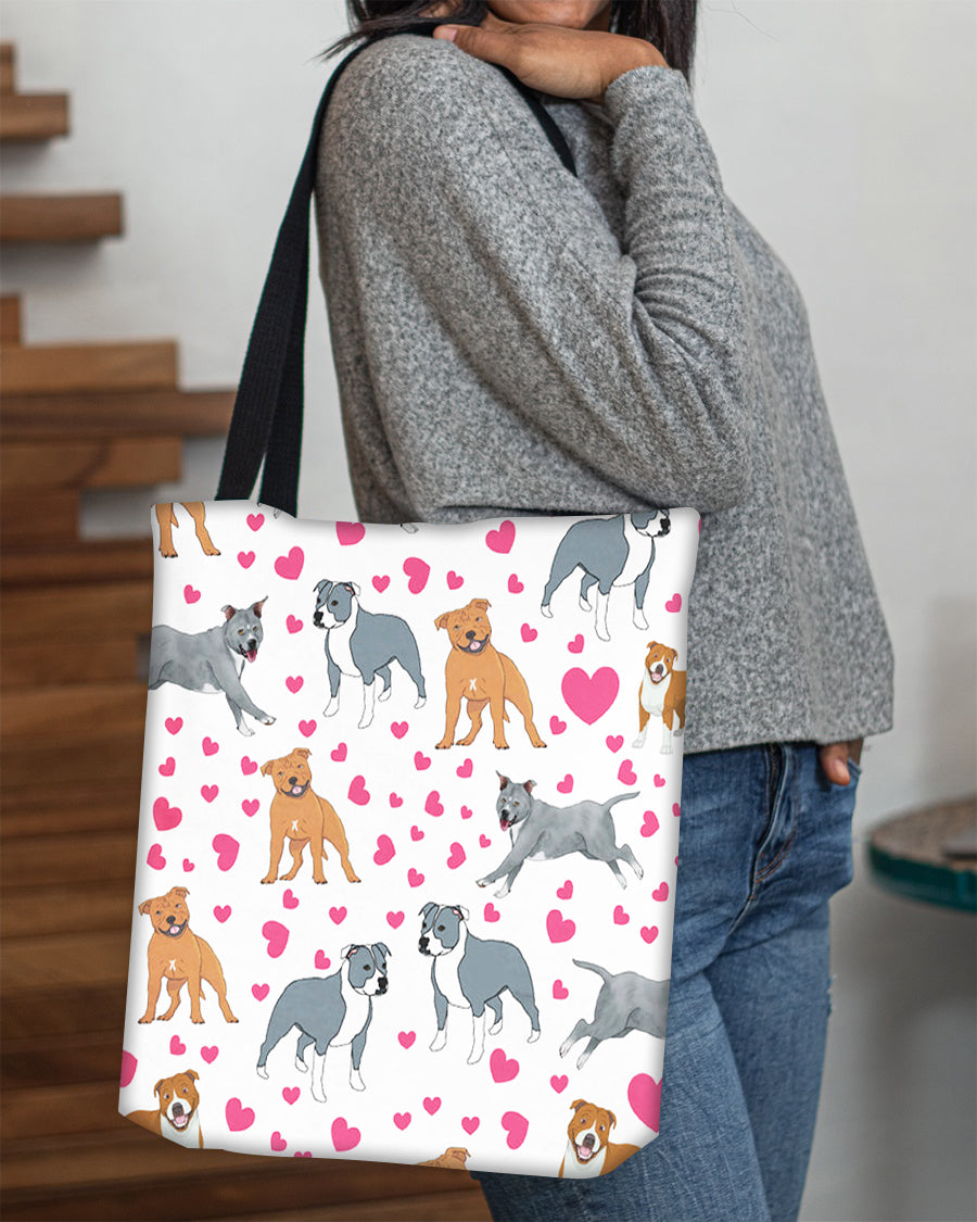 Cute Staffordshire Bull Terrier Tote Bag