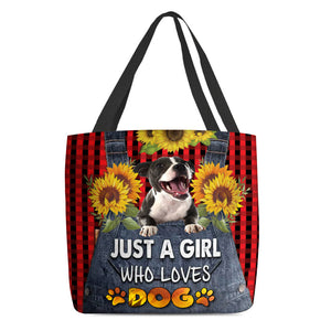 Staffordshire Bull Terrier -Just A Girl Who Loves Dog Tote Bag