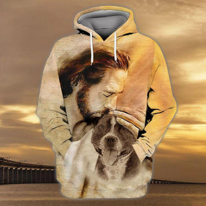 Staffordshire Bull Terrier With God Unisex Hoodie