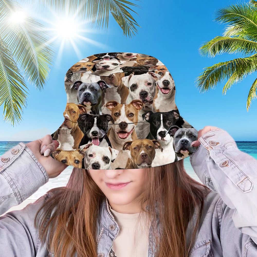A Bunch Of Staffordshire Bull Terriers Bucket Hat