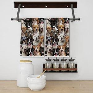 A Bunch Of Staffordshire Bull Terriers Kitchen Towel