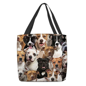 A Bunch Of Staffordshire Bull Terriers Tote Bag