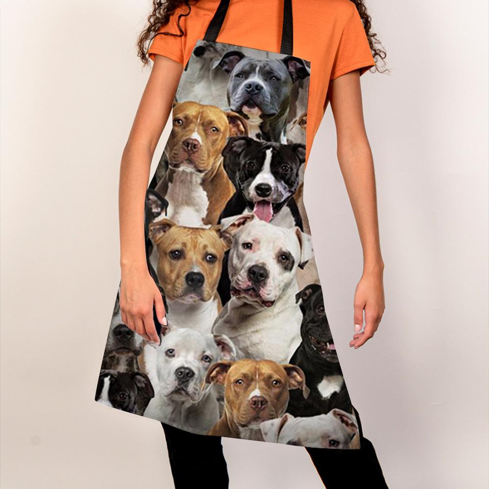 A Bunch Of Staffordshire Bull Terriers Apron/Great Gift Idea For Christmas