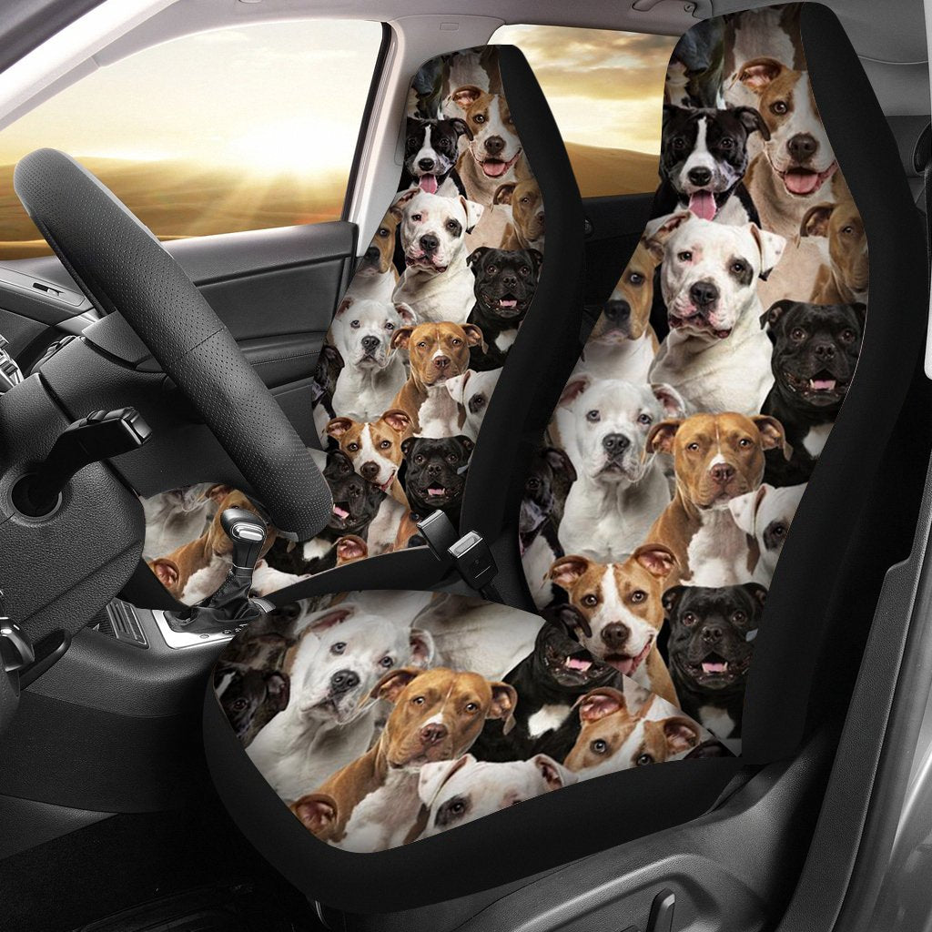 A Bunch Of Staffordshire Bull Terriers Car Seat Cover