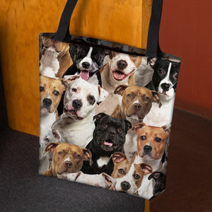 A Bunch Of Staffordshire Bull Terriers Tote Bag